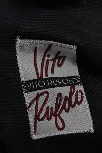 Vito Ruffolo Men's Long Sleeves Lined One Button Basic Jacket Black Size 42