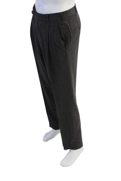 Nino Cerruti Men's Long Sleeves Lined Two Piece Pants Suit Gray Striped Size 42