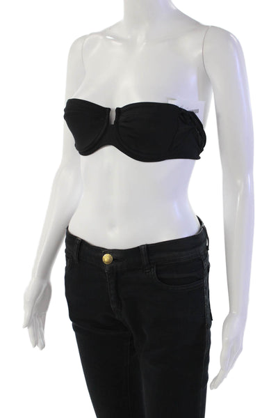 LSPACE Womens Camellia Bikini Top - Black Size XS