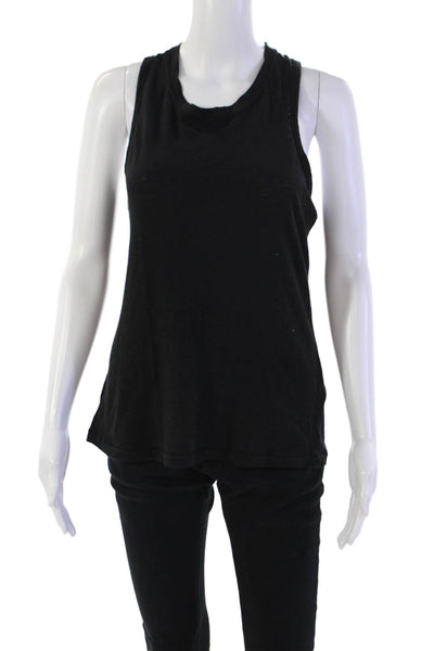 Stateside Women's Scoop Neck Sleeveless Basic Tank Top Blouse Black Size S