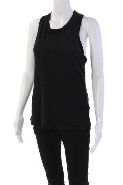 Stateside Women's Scoop Neck Sleeveless Basic Tank Top Blouse Black Size S