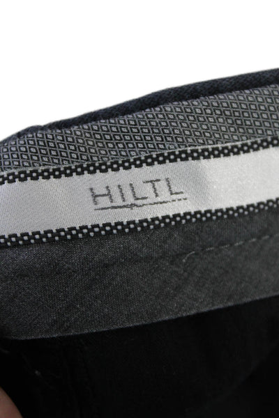 Hiltl Mens Mid Rise Zip Up Slim Leg Casual Pants Navy Blue Size 34