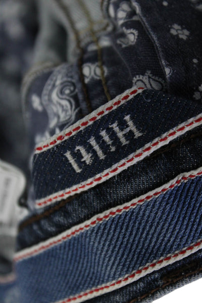 Hiltl Mens Mid Rise Zip Up Medium Wash Slim Leg Jeans Blue Cotton Size EUR 48