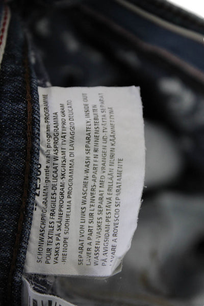 Hiltl Mens Mid Rise Zip Up Medium Wash Slim Leg Jeans Blue Cotton Size EUR 48