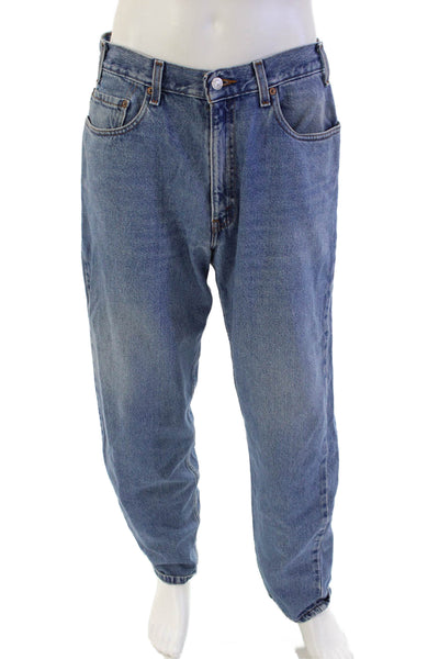 Levis Mens Relaxed Fit High Rise Slim Leg Jeans Blue Cotton Size 36X32