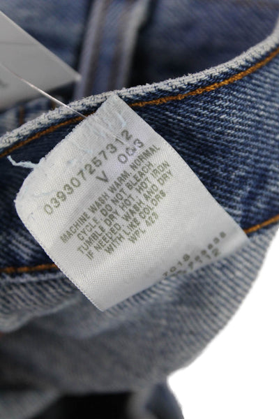 Levis Mens Relaxed Fit High Rise Slim Leg Jeans Blue Cotton Size 36X32