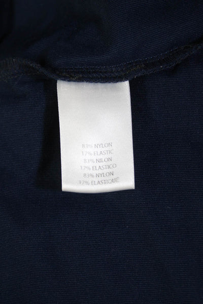 Worth New York Womens Round Neck Casual Long Sleeve Top Dark Blue Size P