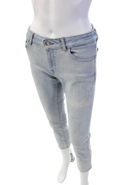 DL1961 Womens Cotton Mara Instasculpt Straight Ankle Jeans Blue Size 26