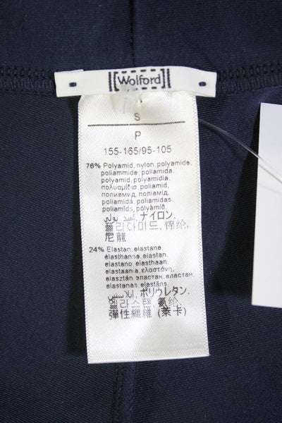 Wolford Womens High Waisted Elastic Waist Casual Leggings Dark Blue Size S