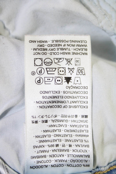 Levis Womens Cotton Mid Rise Five Pocket Skinny Jeans Light Blue Size 27