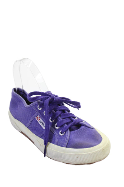 Superga Womens Lace Up Paneled Detail Skate Shoes Bright Purple Size EUR 38