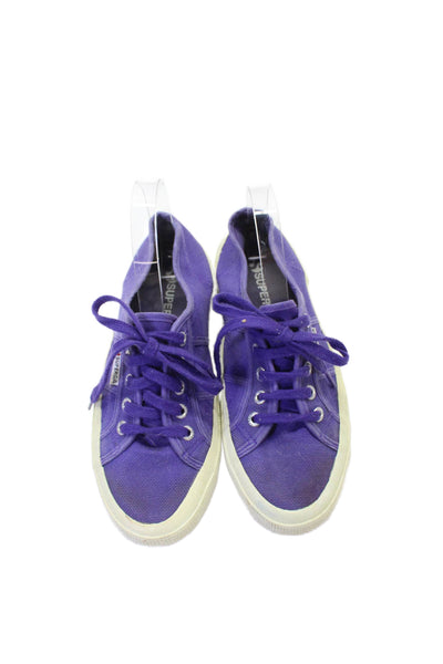 Superga Womens Lace Up Paneled Detail Skate Shoes Bright Purple Size EUR 38