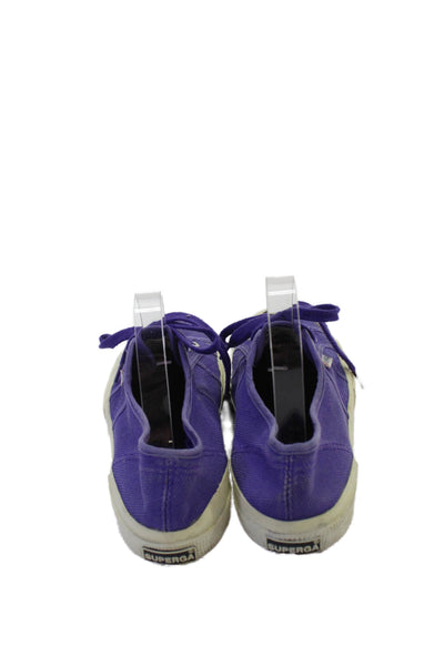 Superga Womens Lace Up Paneled Detail Skate Shoes Bright Purple Size EUR 38
