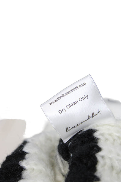 Line & Dot Womens Ariel Sweater - White/Black Size L