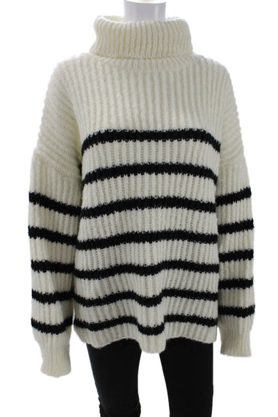 Line & Dot Womens Ariel Sweater - White/Black Size M