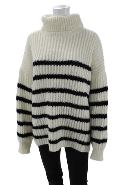 Line & Dot Womens Ariel Sweater - White/Black Size M