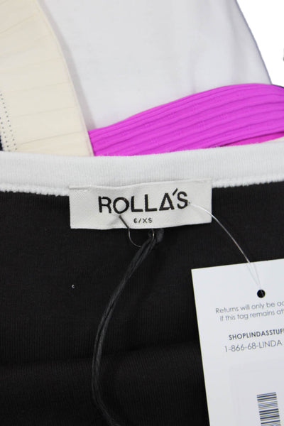 Rolla's Womens Naomi Tank Top - Black/Vintage White Size XS