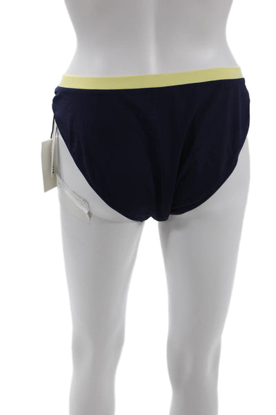 STAUD Womens Gemma Bikini Bottoms - Navy Colorblock Size XL