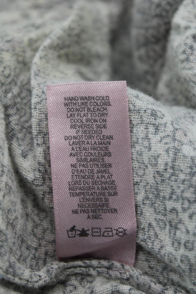 Calypso Saint Barth Womens Drawstring Floral Pants Gray Purple Cotton Size Large