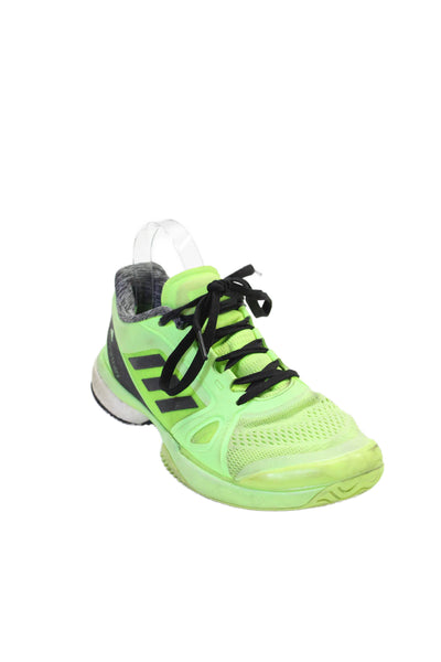 Adidas by Stella McCartney Womens Lace Up Knit Trim Trainers Sneakers Green 8.5