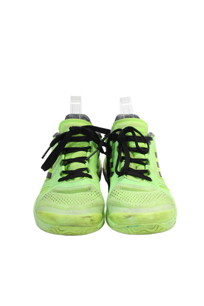 Adidas by Stella McCartney Womens Lace Up Knit Trim Trainers Sneakers Green 8.5