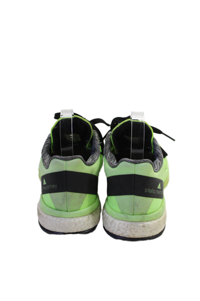 Adidas by Stella McCartney Womens Lace Up Knit Trim Trainers Sneakers Green 8.5