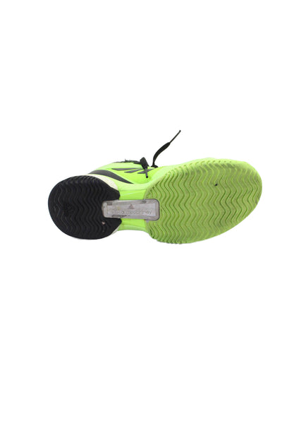 Adidas by Stella McCartney Womens Lace Up Knit Trim Trainers Sneakers Green 8.5
