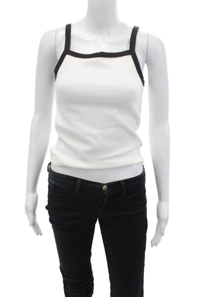 Rolla's Womens Naomi Tank Top - White/Vintage Black Size M