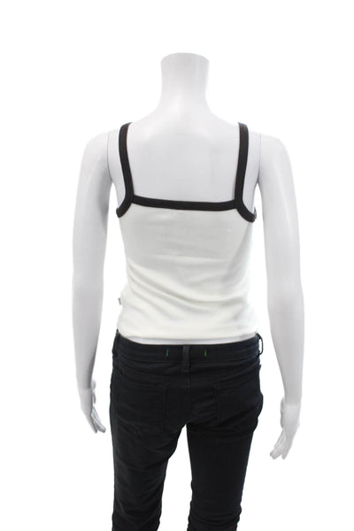 Rolla's Womens Naomi Tank Top - White/Vintage Black Size M