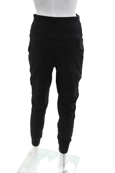 Plush Womens Maternity Fold Over Joggers - Black Size XS