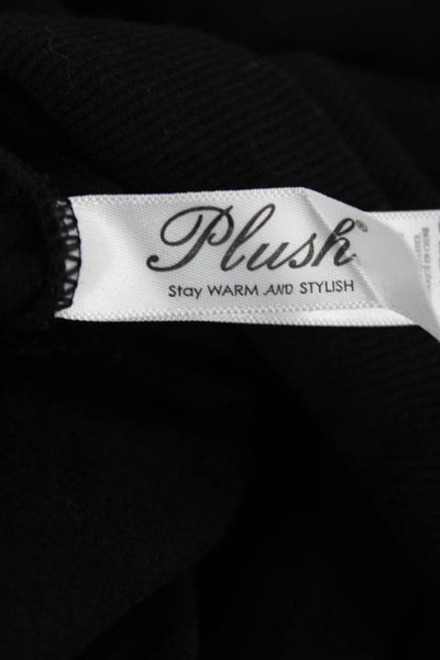 Plush Womens Maternity Fold Over Joggers - Black Size XS