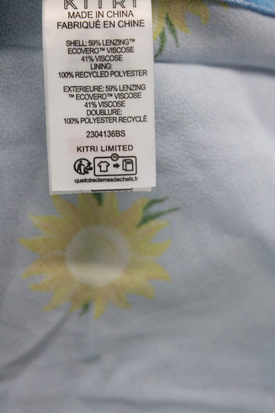 KITRI Womens Rosemary Blue Sunflower Print Midi Dress - Blue Sunflower Size 8