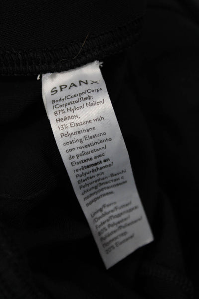 Spanx Womens High Rise Stretch Knit Shimmer Ankle Leggings Black Size Medium