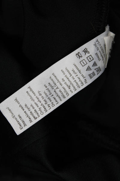 Spanx Womens High Rise Stretch Knit Shimmer Ankle Leggings Black Size Medium