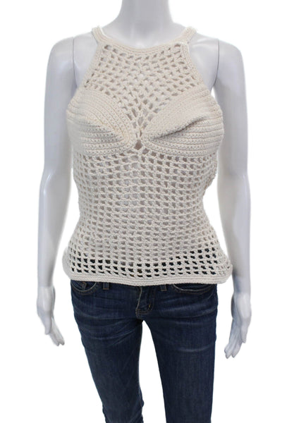 Nia Thomas Womens Issa Tank Top - Cream Size L
