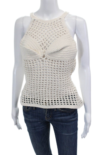 Nia Thomas Womens Issa Tank Top - Cream Size L