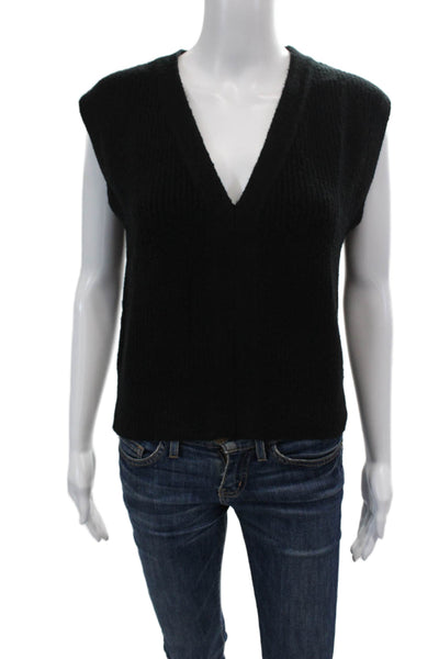 English Factory Womens Fitted Sweater Vest - Black Size XS