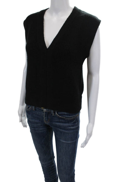 English Factory Womens Fitted Sweater Vest - Black Size XS