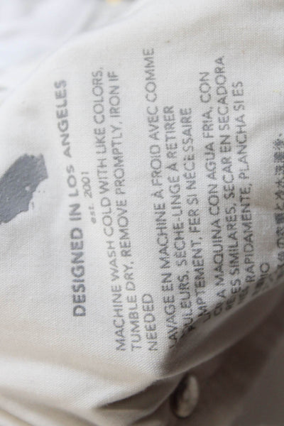 AG Adriano Goldschmied Womens Cotton Low-Rise Bootcut Jeans White Size 27