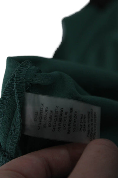 Calvin Klein Womens Sleeveless Ruffle Hem A-Line Belted Dress Green Size 10