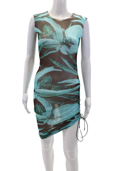 Louisa Ballou Womens Heatwave Dress - Turquoise Flower Size XS