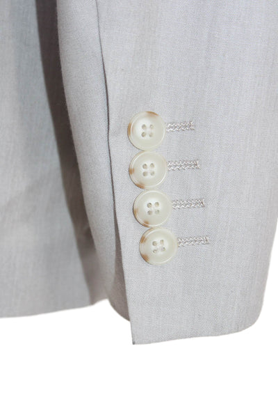 J. Ferrar Mens Two Button Slim Fit Blazer Jacket Light Gray Size 40 Long