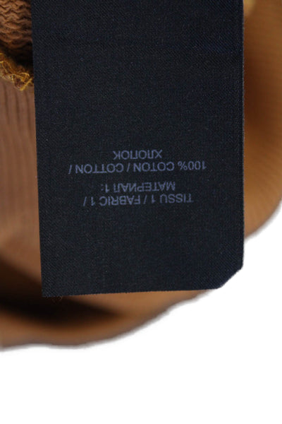 Balmain Men's Long Sleeves Hood Logo-Embossed Cotton Sweatshirt Brown Size XL