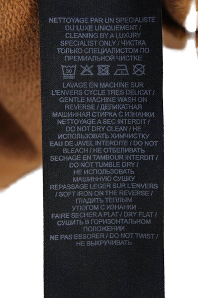 Balmain Men's Long Sleeves Hood Logo-Embossed Cotton Sweatshirt Brown Size XL