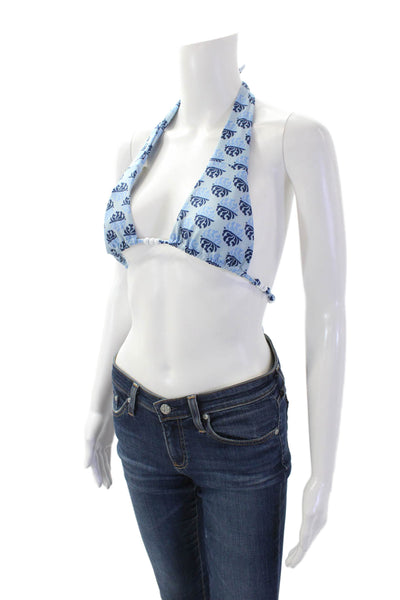RHODE Womens Ankita Bikini Top - Blue and Yellow Kamal Clrblock Size XS