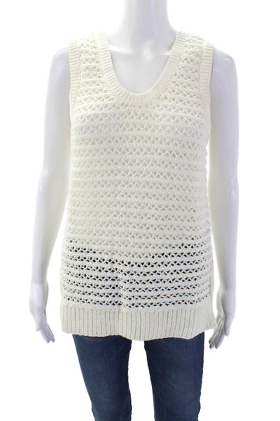 525 Womens Natalia Open Stitch Tank - Chalk Size S