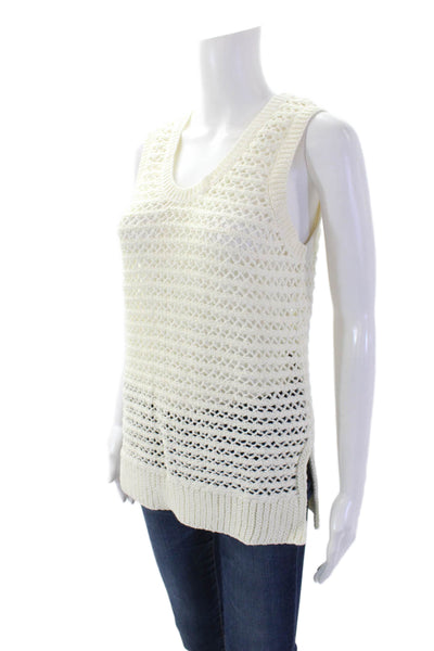 525 Womens Natalia Open Stitch Tank - Chalk Size S