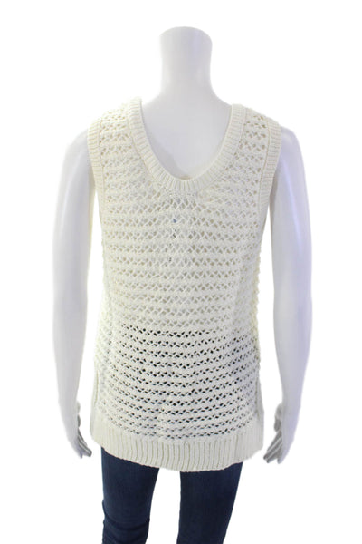 525 Womens Natalia Open Stitch Tank - Chalk Size S