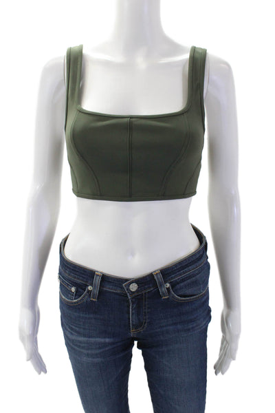 SIMKHAI Womens Zeke Bustier Bikini Top - Army Size XS