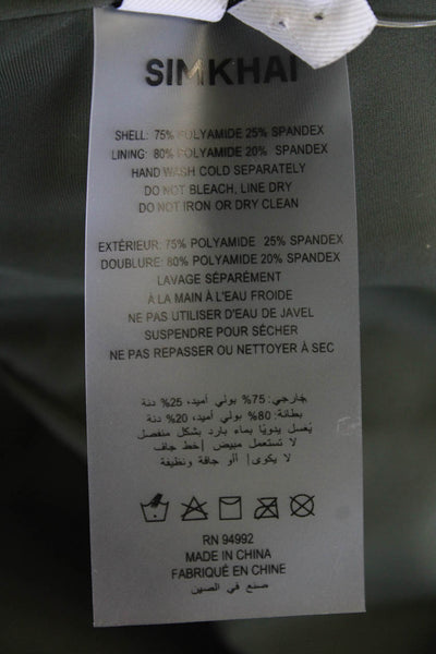 SIMKHAI Womens Zeke Bustier Bikini Top - Army Size XS